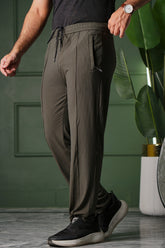 Poplin Straight Fit Trouser - Olive